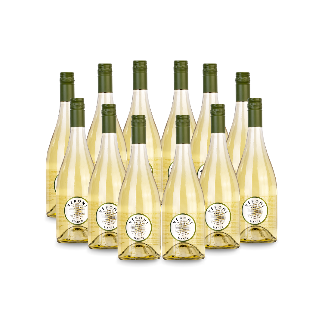 Kit 12 Garrafas Vinho Veroni Bianco